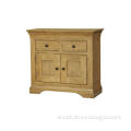 China Mainland Sinoah Solid Oak Wooden Small Sideboard with 2 Doors 2 Drawers